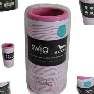 Swing Life Scout 12oz Stainless Steel Insulated Skinny Can Cooler Wave Love